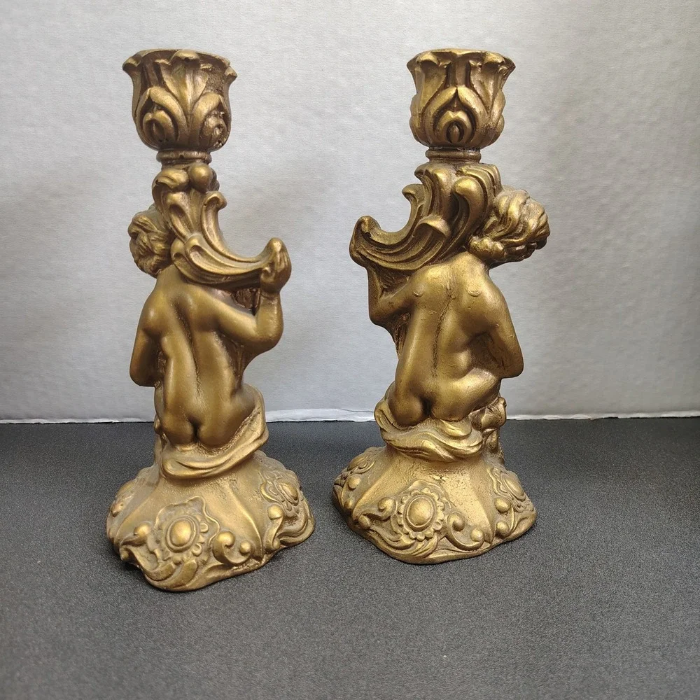 homco cherub candle